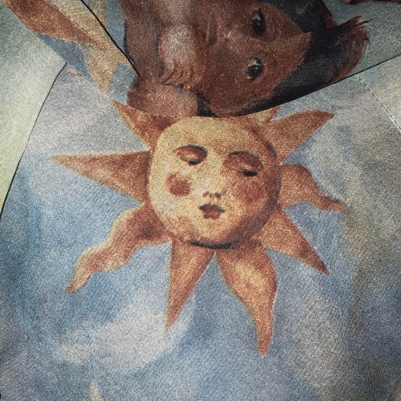 Celestial Cherub Silk Scarf 👼 - Picture 4 of 5